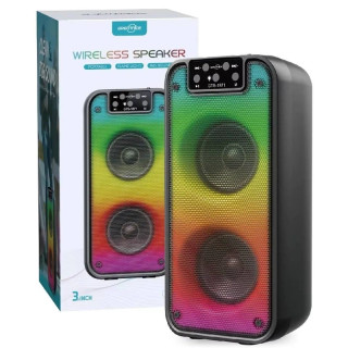 اسپیکر بلوتوثی قابل حمل GTS-1871 شارژی با رادیو FM، USB و نورپردازی LED