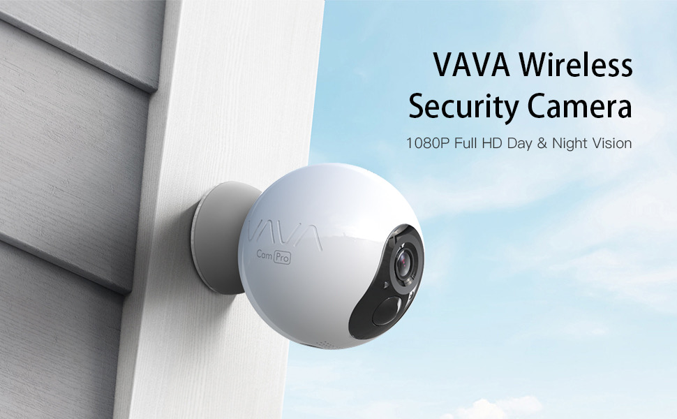 دوربین اتاق کودک و  امنیتی فضای باز بی‌سیم واوا مدل VAVA CAM PRO VA-HS007 سفید