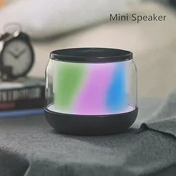 🎵 بلندگوی بلوتوث RGB شفاف با صدای فراگیر ۳۶۰ درجه، نورپردازی LED چند رنگ و اتصال بی‌سیم