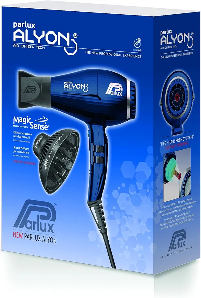 ست هدیه سشوار حرفه‌ای پارلوکس Alyon آبی شب به همراه دیفیوزر Magic Sense – 2250 وات