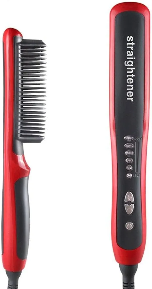 برس صاف کننده موی برقی HQT-908B با صفحات سرامیکی و تنظیم حرارت