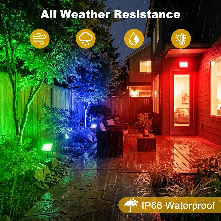 چراغ پروژکتور LED هوشمند فضای باز ۳۰ وات