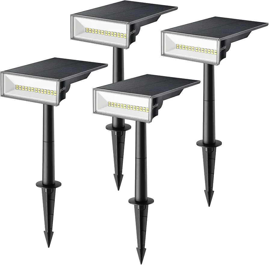 چراغ خورشیدی فضای باز کنسیوت (Consciot) مدل Solar Spotlight 4Pack | پروژکتور خورشیدی ضد آب 6500K