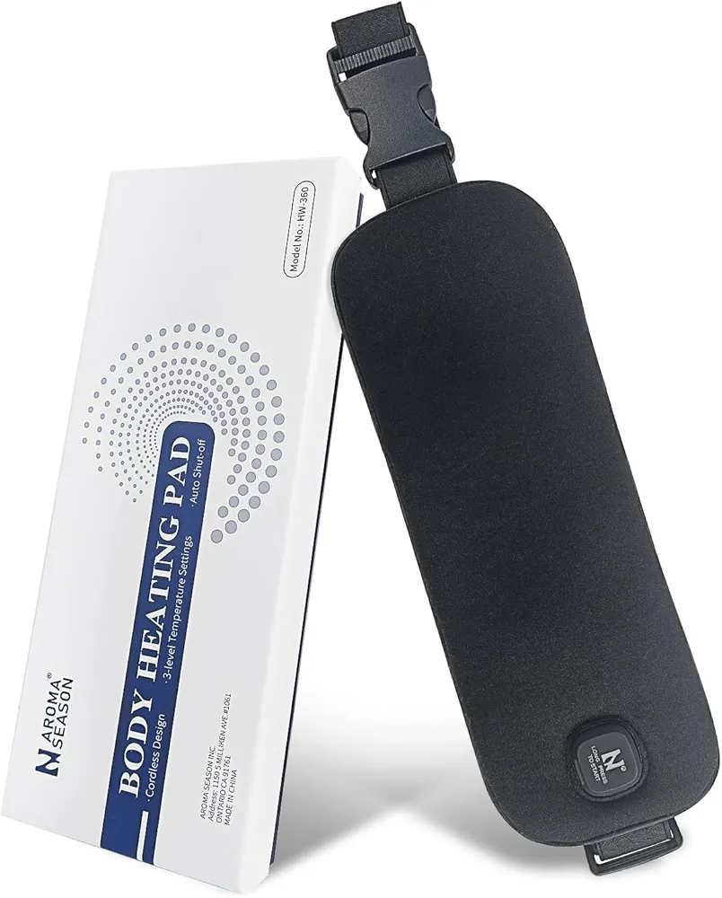 کمربند گرمایشی قاعدگی شارژی بی‌سیم مدل Heating Pad با ۳ سطح گرمایش