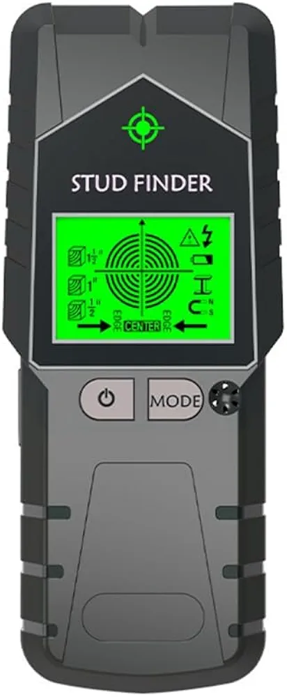 اسکنر دیوار و ردیاب تیرک ۶ کاره مدل T50| دستگاه Stud Finder تشخیص چوب، فلز، سیم برق AC و میخ اورجینال آمازون