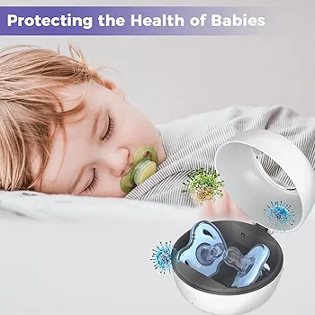 استریل‌کننده UV قابل حمل پستانک SNOWIE SOFT® | جعبه ضدعفونی‌کننده و نگهدارنده شارژی USB برای پستانک، دندانگیر و محافظ دهان