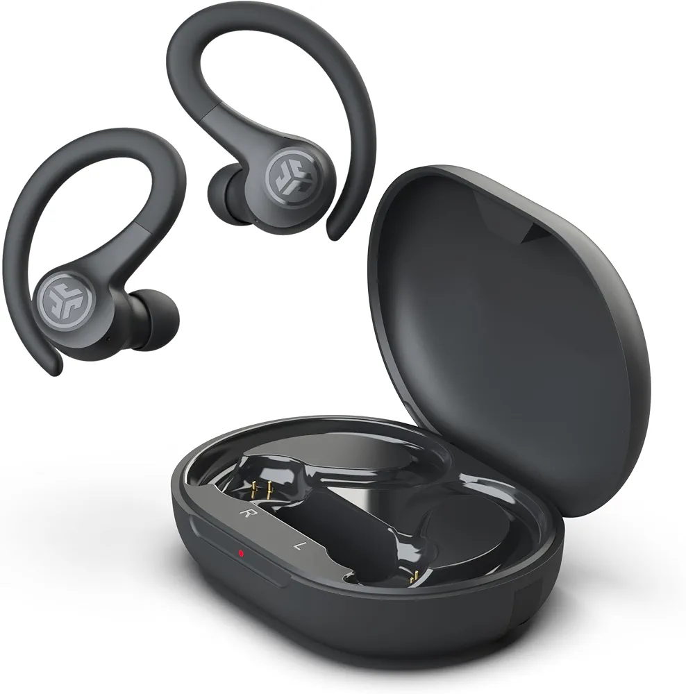 هدفون بی‌سیم ورزشی JLab Go Air Sport+ بلوتوثی با 35 ساعت شارژدهی، IP55 و Be Aware Mode – رنگ Graphite