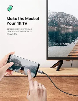 کابل تبدیل تایپ C به HDMI با روکش بافتهشده