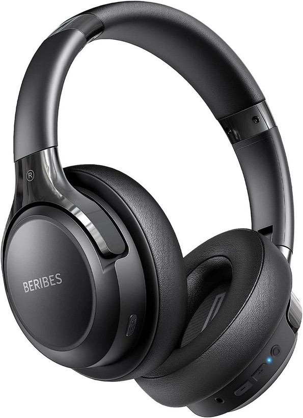 هدفون بیسیم BERIBES WH202A، بلوتوث 5.3، درایور دوگانه 40 میلیمتری، 65 ساعت پخش، میکروفون داخلی، هدفون دورگوشی تاشو