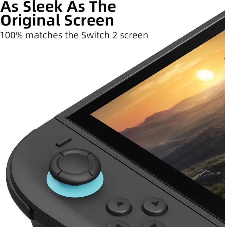 محافظ صفحه نمایش شیشهای Nintendo Switch 2 مدل Savage Raven by Skull & Co. با نصب آسان EZ-Install – بسته ۲ عددی