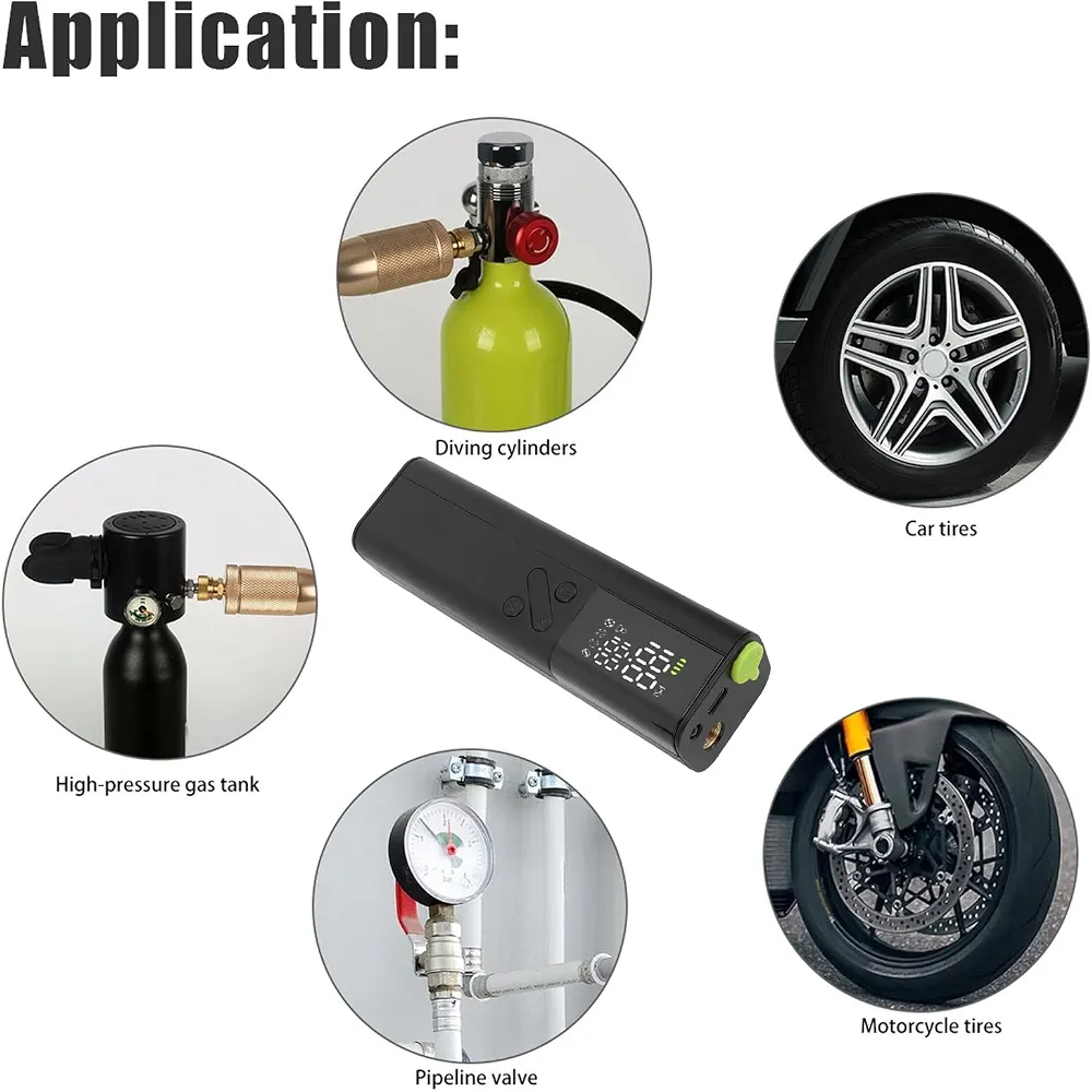 پمپ باد برقی چندمنظوره توپ 3 تا 18 PSI با نمایشگر LED و گیج فشار دقیق