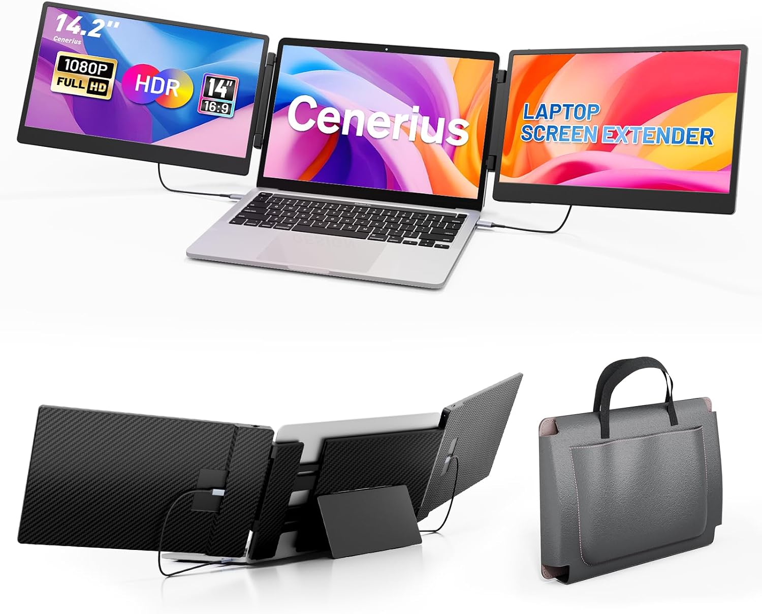 مانیتور اکسترنال لپ‌تاپ Cenerius مدل 14.2 اینچ Full HD