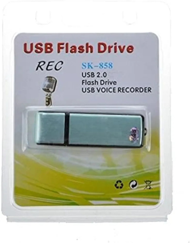 ضبطکننده صدای قابل حمل ۸ گیگابایتی | فلش مموری USB | ضبط با فعالسازی صدا | حذف نویز | تا ۱۲ ساعت ضبط