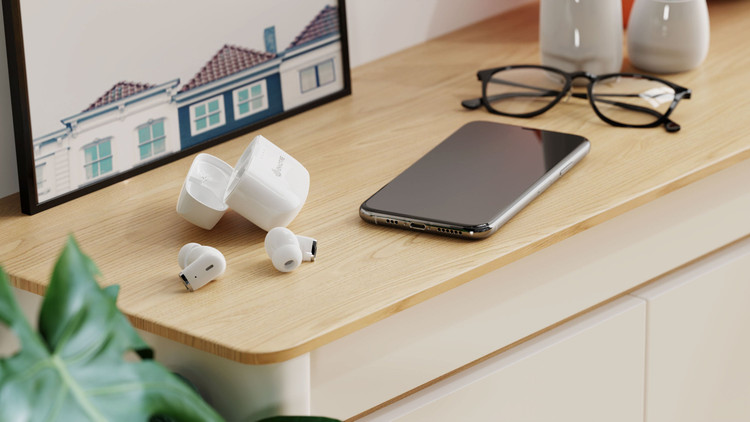 هندزفری بلوتوثی بیسیم ENACFIRE E90، ایربادز با صدای HD و بیس عمیق، ضدآب IPX8 و شارژ Type-C