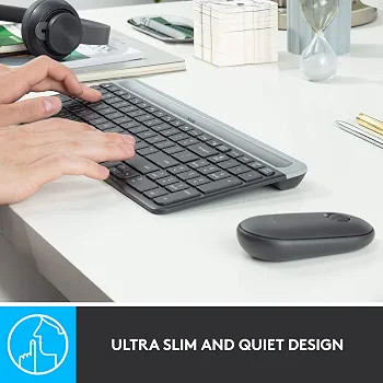 کیبورد و ماوس بیسیم لاجیتک Logitech MK470 Slim Combo با گیرنده نانو USB