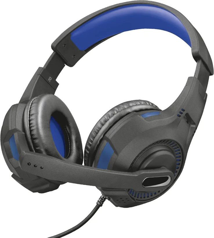 هدست گیمینگ تراست مدل Trust Gaming GXT 307B Ravu مناسب PS4 و PS5 با میکروفون قابل تنظیم و کابل ۲ متری – آبی