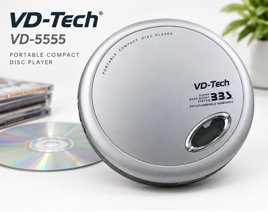 پخش کننده قابل حمل CD و دیسک صوتی VD-Tech مدل VD-5555