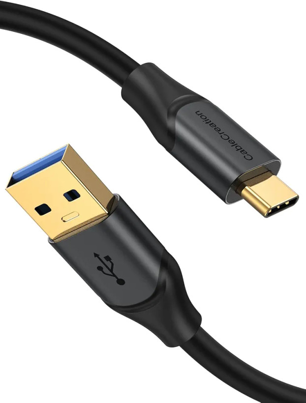 کابل USB-C به USB-A کِیبلکرییشن مدل CC1046، USB 3.1 Gen 2 با سرعت 10Gbps و شارژ 3 آمپر، 1.5 متر