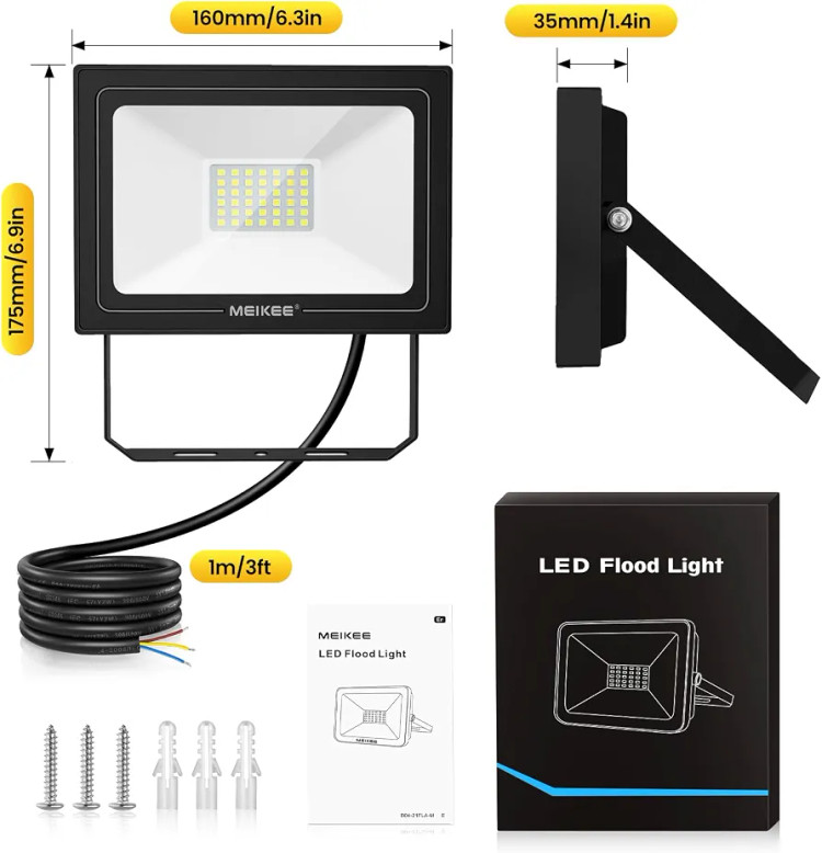 پروژکتور LED فضای باز 50 وات مدل 64000013 با استاندارد ضد آب IP66 پک دو عدد