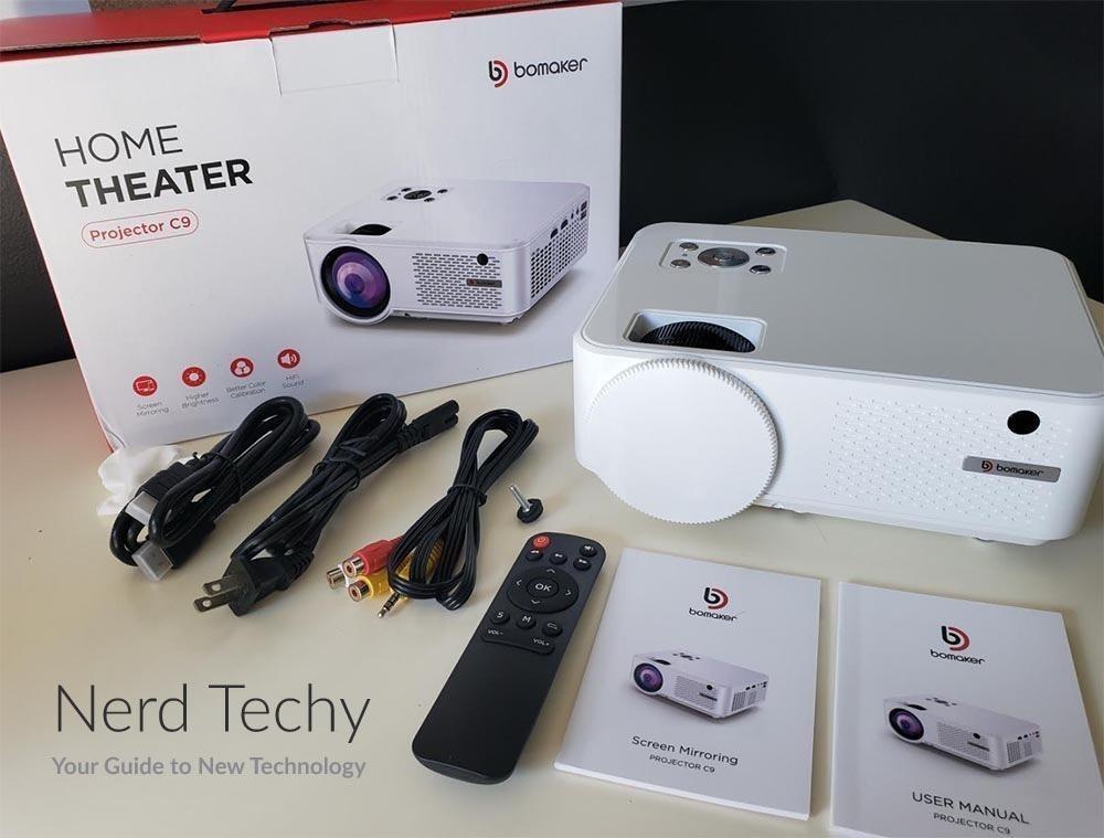 ویدئو پروژکتور خانگی Bomkaer C9 با کیفیت Full HD 1080P