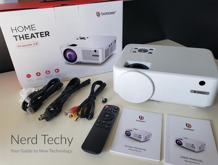 ویدئو پروژکتور خانگی Bomkaer C9 با کیفیت Full HD 1080P