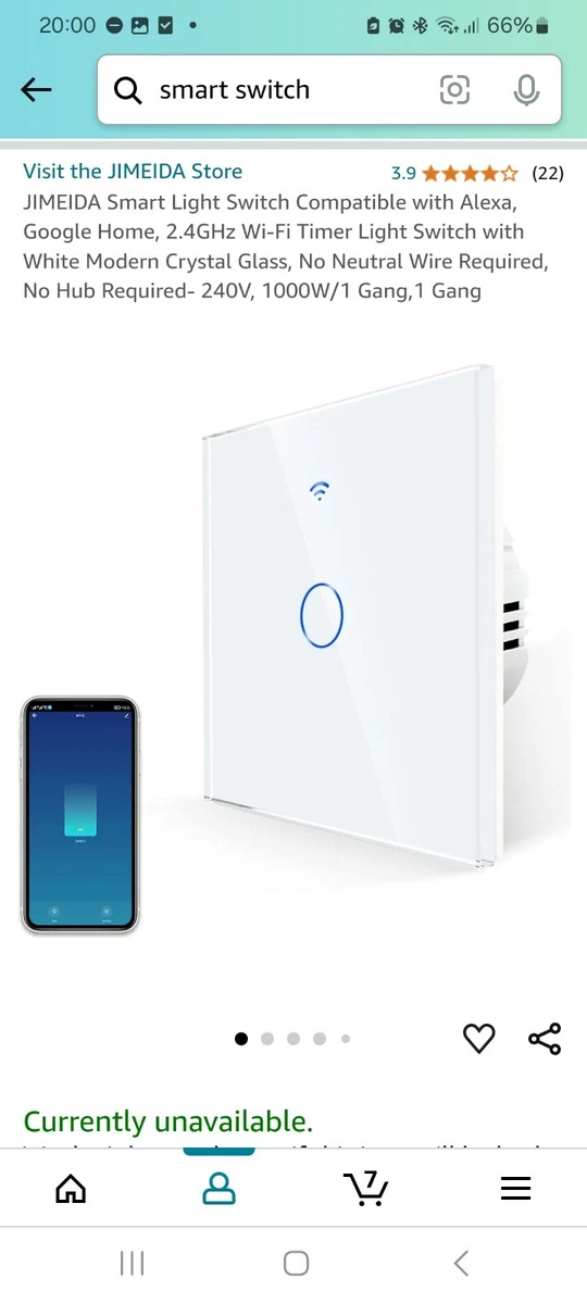 کلید هوشمند وای‌فای 100 تا 240 ولت AC مدل Smart Switch