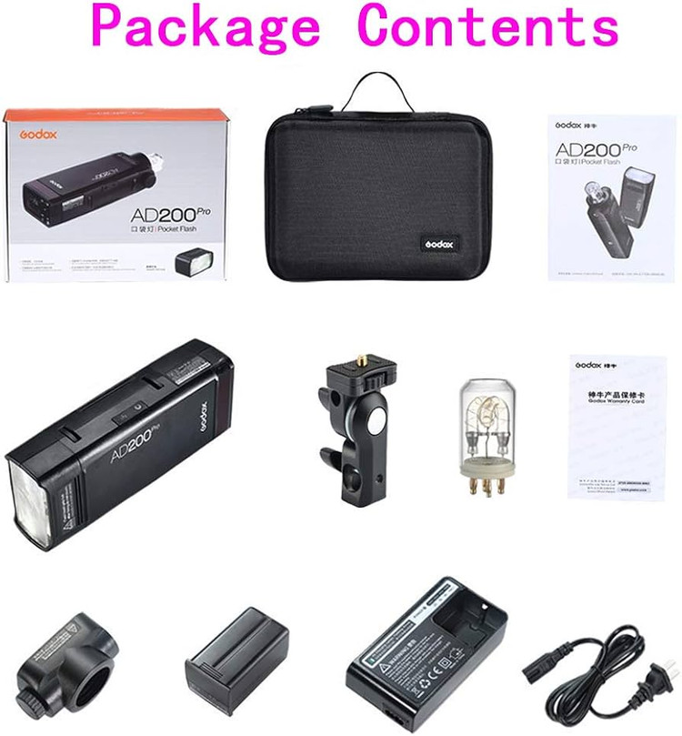 فلاش پرتابل گودوکس اصلی Godox AD200Pro با توان 200Ws، TTL، HSS و سیستم بیسیم 2.4G