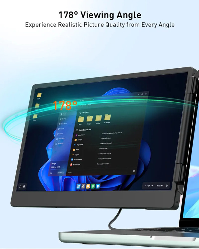 مانیتور قابل حمل توسعهدهنده صفحه لپتاپ MarsMyth S2 مدل 14 اینچ با رزولوشن Full HD