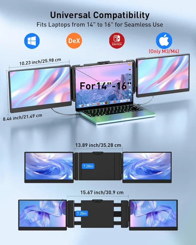مانیتور قابل حمل توسعهدهنده صفحه لپتاپ MarsMyth S2 مدل 14 اینچ با رزولوشن Full HD