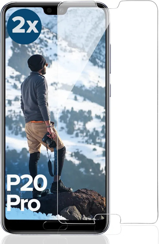 محافظ صفحه نمایش شیشهای هواوی P20 Pro مدل 9H ضدخش و ضد اثر انگشت – بسته ۲ عددی