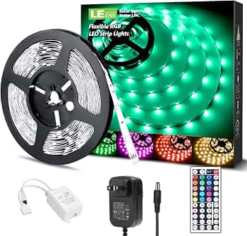 نوار LED RGB مدل GL-SP-003 با نورپردازی ایمن 12/24 ولت، تراشه SMD 5050 و ریموت کنترل