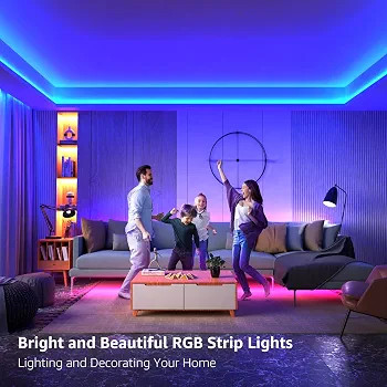 نوار LED RGB مدل GL-SP-003 با نورپردازی ایمن 12/24 ولت، تراشه SMD 5050 و ریموت کنترل