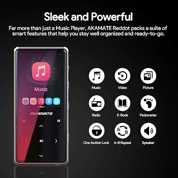پخشکننده موسیقی MP3 با حافظه 16 گیگابایت، بلوتوث 4.2 و رادیو FM