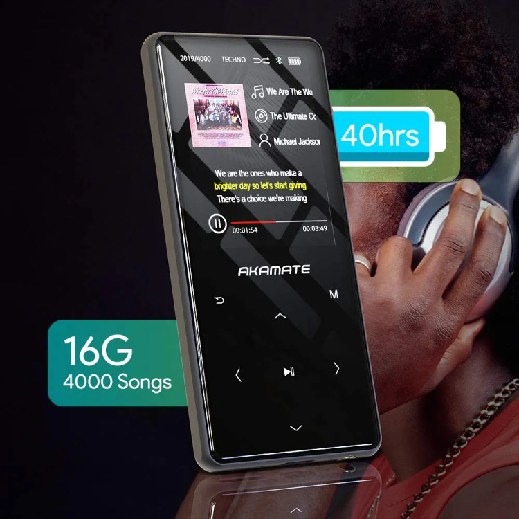 پخشکننده موسیقی MP3 با حافظه 16 گیگابایت، بلوتوث 4.2 و رادیو FM