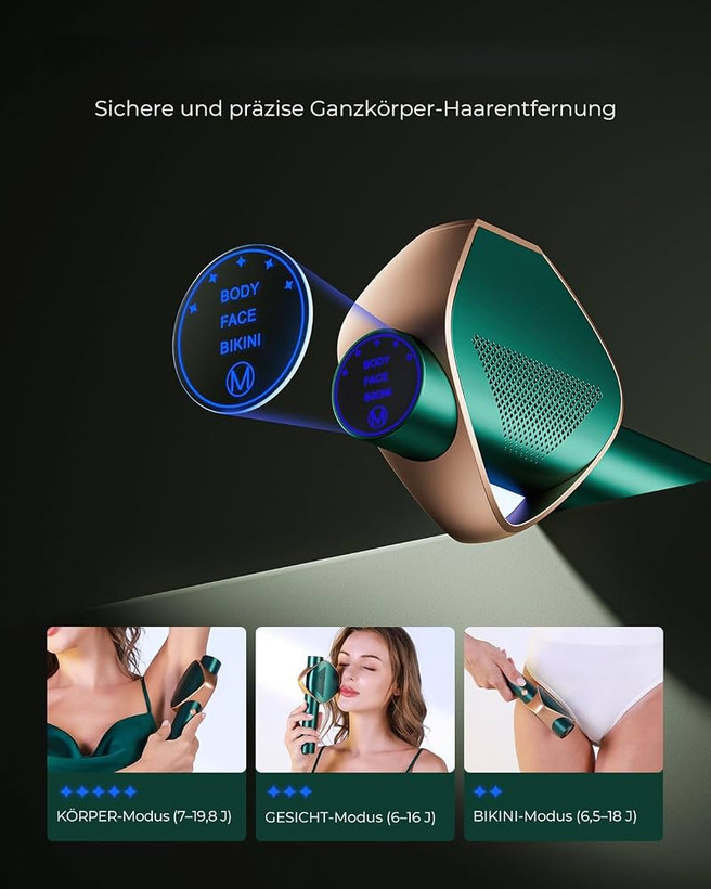 دستگاه IPL لیزر موهای زائد دپلایت با فناوری IGBT، فلش سریع 0.8 ثانیه، 3 حالت انرژی و فلش نامحدود
