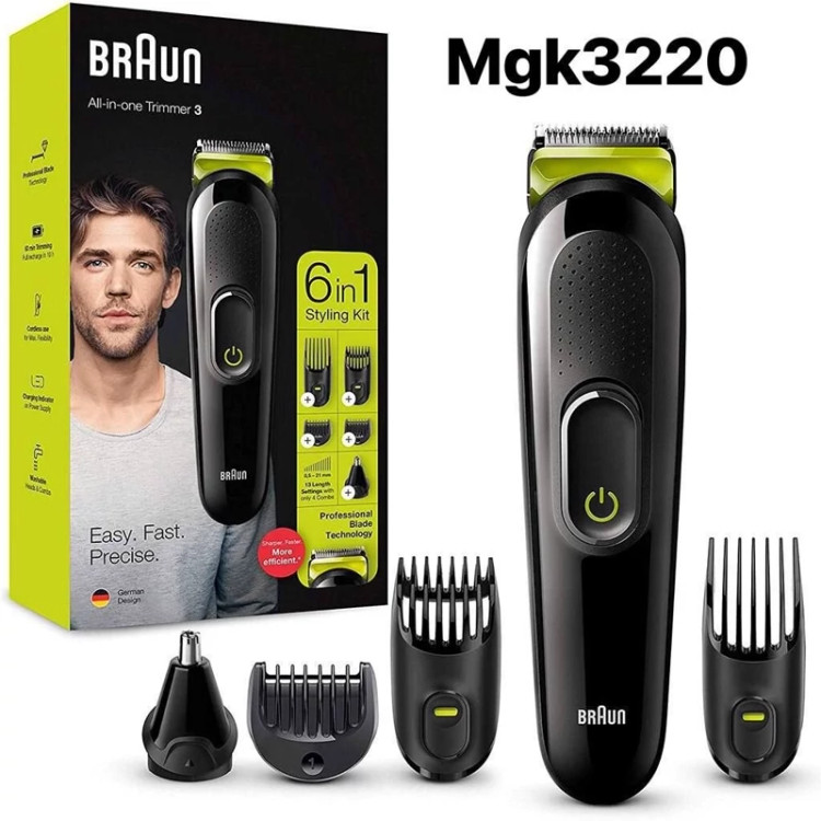 ماشین اصلاح چندکاره براون Braun MGK 3021، ۶ کاره، شارژی و مناسب اصلاح صورت و مو
