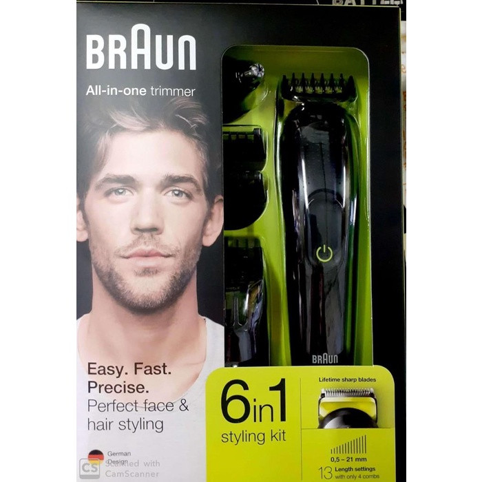 ماشین اصلاح چندکاره براون Braun MGK 3021، ۶ کاره، شارژی و مناسب اصلاح صورت و مو