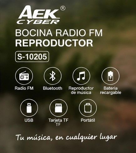 اسپیکر بلوتوثی قابلحمل AEK CYBER با رادیو FM