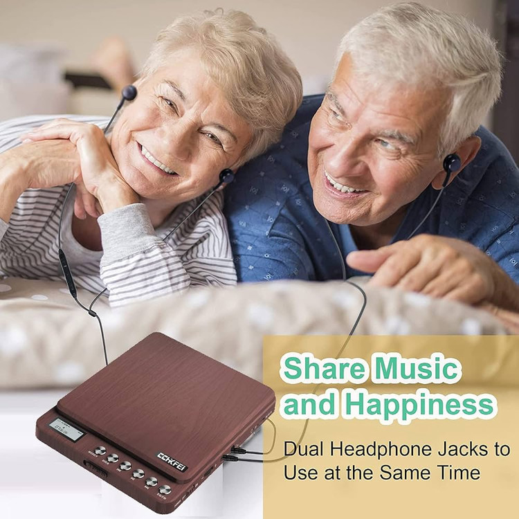 پخشکننده CD قابل حمل CCHKFEI با بلوتوث، اسپیکر و باتری شارژی ۲۰۰۰ میلیآمپرساعت