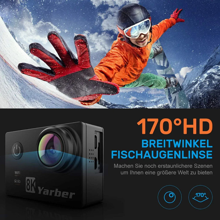 دوربین ورزشی یاربر AR01 مدل Action Cam مشکی