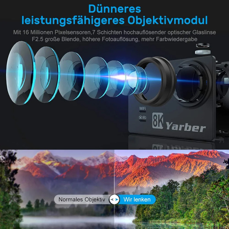 دوربین ورزشی یاربر AR01 مدل Action Cam مشکی