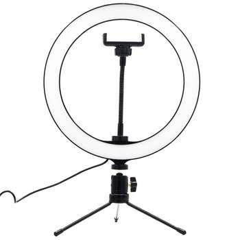 چراغ حلقهای LED مدل M-26، قطر 26 سانتیمتر، مناسب عکاسی، فیلمبرداری، آرایش و تولید محتوا