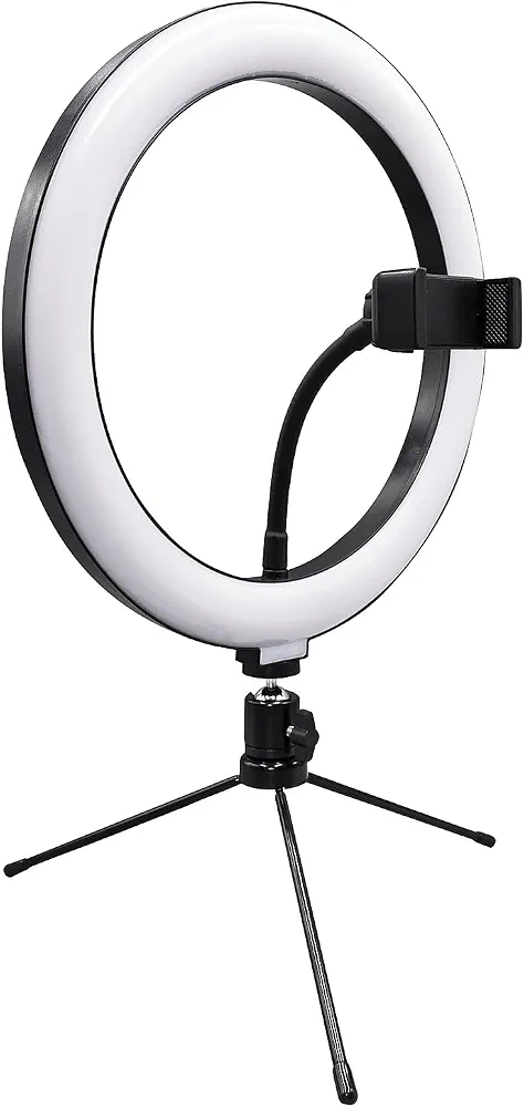 چراغ حلقهای LED مدل M-26، قطر 26 سانتیمتر، مناسب عکاسی، فیلمبرداری، آرایش و تولید محتوا