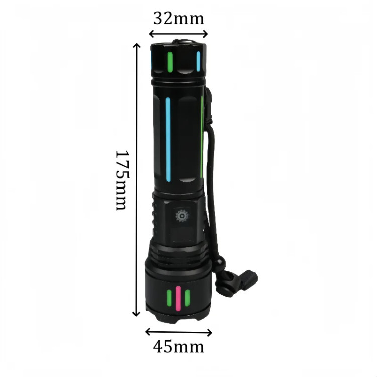 چراغ قوه زومدار USB مدل LEP با باتری 26650 و بدنه آلومینیومی IP55