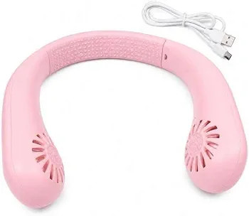 پنکه گردنی بدون پره Vaneless مدل Hanging Neck Fan شارژی USB، قابل حمل و بدون نیاز به دست