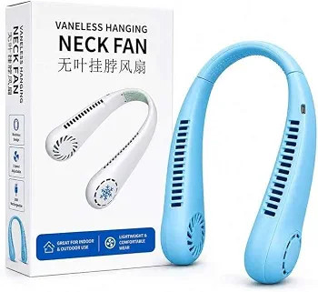 پنکه گردنی بدون پره Vaneless مدل Hanging Neck Fan شارژی USB، قابل حمل و بدون نیاز به دست