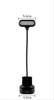 چراغ مطالعه LED گیرهای قابل شارژ USB با لوله انعطافپذیر، محافظ چشم مناسب میز و تخت