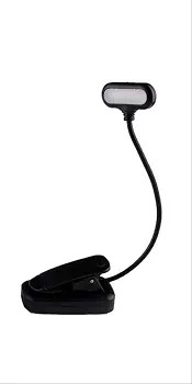 چراغ مطالعه LED گیرهای قابل شارژ USB با لوله انعطافپذیر، محافظ چشم مناسب میز و تخت