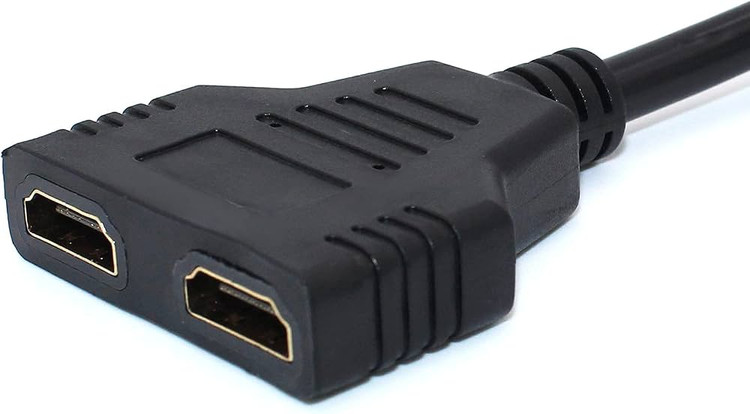 اسپلیتر HDMI کاستویو KASTWAVE یک به دو، تبدیل HDMI نری به دو خروجی مادگی، مناسب نمایش همزمان روی دو تلویزیون