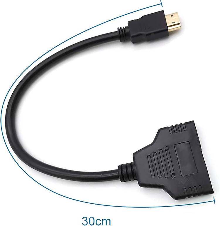 اسپلیتر HDMI کاستویو KASTWAVE یک به دو، تبدیل HDMI نری به دو خروجی مادگی، مناسب نمایش همزمان روی دو تلویزیون